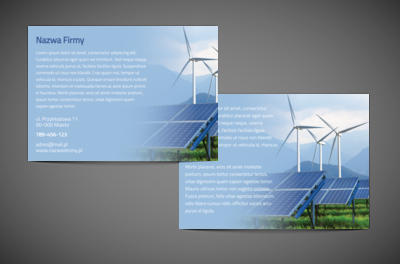 Ciekawe proporcje detali, Środowisko i Przyroda, Odnawialne źródła energii - Ulotki Netprint