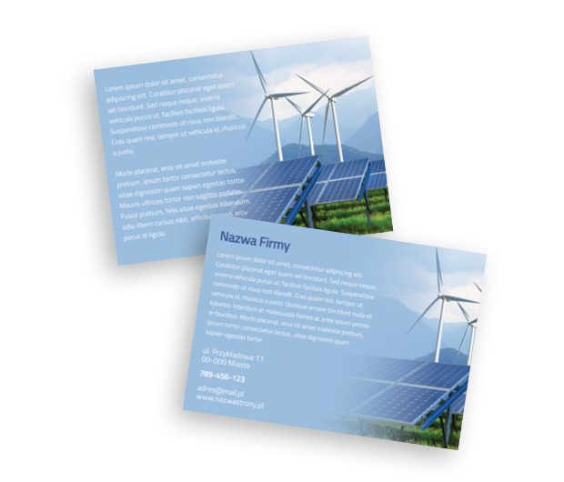 Ciekawe proporcje detali, Środowisko i Przyroda, Odnawialne źródła energii - Ulotki Netprint szablony online