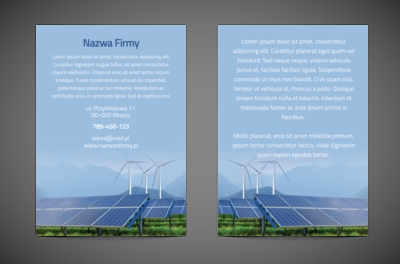 Informacje zawieszone w powietrzu, Środowisko i Przyroda, Odnawialne źródła energii - Ulotki Netprint