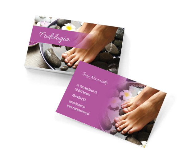 Z dużą troską o stopy, Zdrowie i uroda, SPA - Wizytówki Netprint szablony online