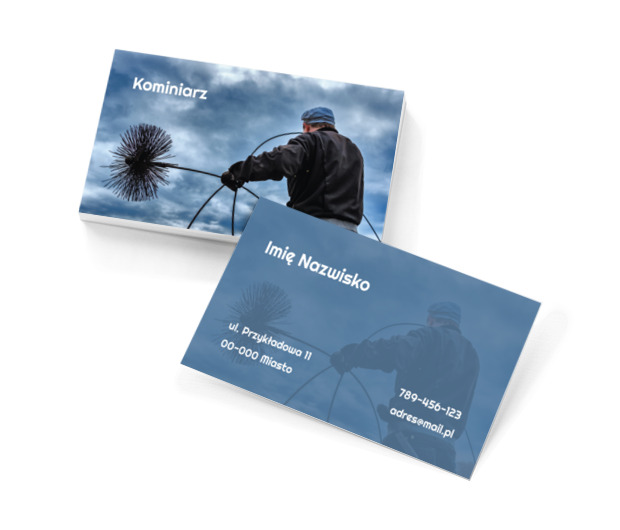 Kominiarz wie co robi, Usługi domowe, Serwisant - Wizytówki Netprint szablony online