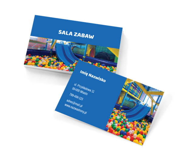 Sala pełna niesamowitej zabawy, Rozrywka, Organizator imprez - Wizytówki Netprint szablony online