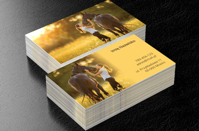 Piękno i elegancja - Stadnina Koni, Środowisko i Przyroda, Hodowla zwierząt - Wizytówki Netprint