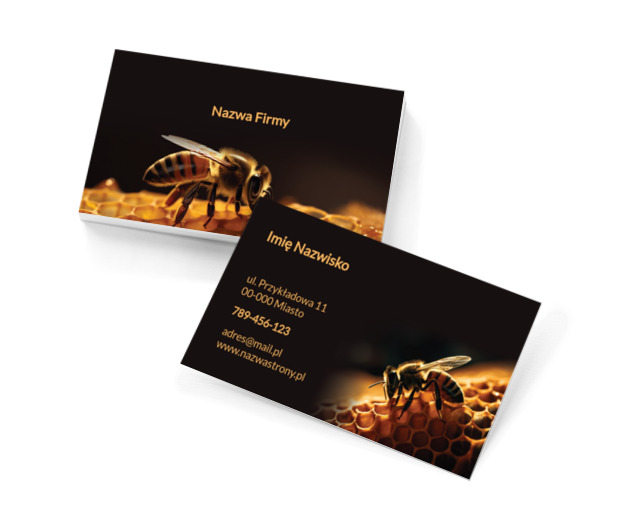 Miodowe radości, Środowisko i Przyroda, Hodowla zwierząt - Wizytówki Netprint szablony online