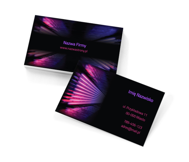 Neonowe mistrzostwo sztuki, Motywy, Tła i tekstury - Wizytówki Netprint szablony online