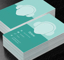 Słuchawki na głowie, Rozrywka, DJ - Wizytówki Netprint