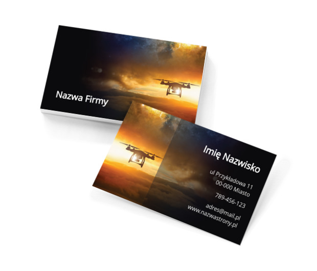 Usługi z użyciem drona, Fotografia, Wideofilmowanie - Wizytówki Netprint szablony online