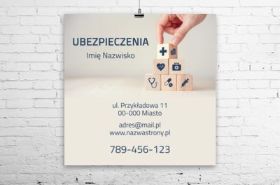 Każdy zapamięta logo i nazwę, Finanse i ubezpieczenia, Firma ubezpieczeniowa - Plakaty Wielkoformatowe Netprint