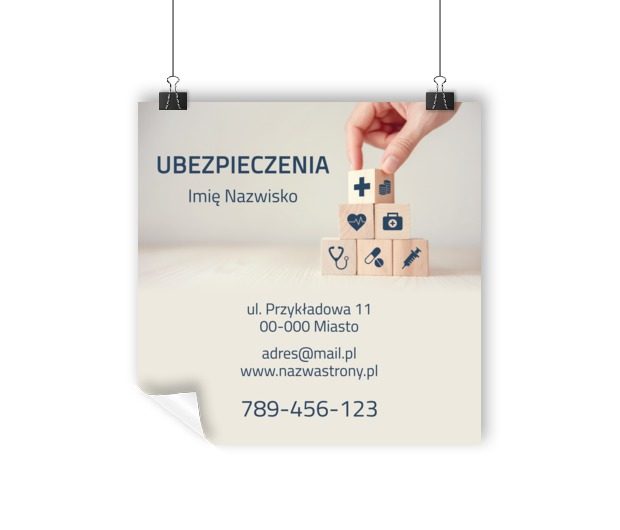 Każdy zapamięta logo i nazwę, Finanse i ubezpieczenia, Firma ubezpieczeniowa - Plakaty Wielkoformatowe Netprint szablony online