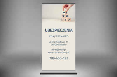 Efektowna i gustowna reklama mobilna, Finanse i Ubezpieczenia, Firma ubezpieczeniowa - Roll-up Netprint