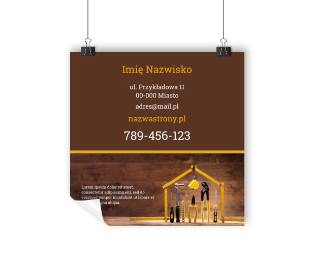 Firma budowlana z wyczuciem, Budownictwo, Firma budowlana - Plakaty Wielkoformatowe Netprint szablony online