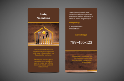 Graficzny detal i sporo danych, Budownictwo, Firma budowlana - Ulotki Netprint