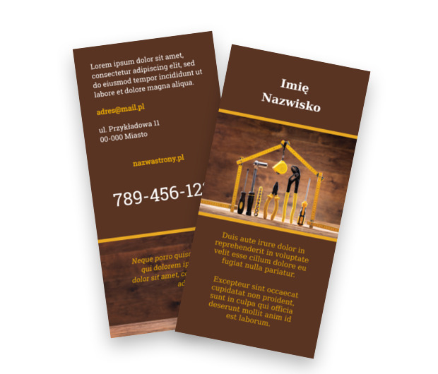 Graficzny detal i sporo danych, Budownictwo, Firma budowlana - Ulotki Netprint szablony online