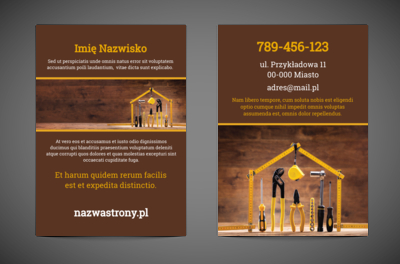 Jak ulotka, to właśnie taka, Budownictwo, Firma budowlana - Ulotki Netprint