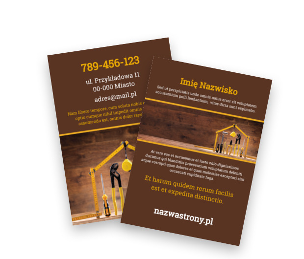 Jak ulotka, to właśnie taka, Budownictwo, Firma budowlana - Ulotki Netprint szablony online