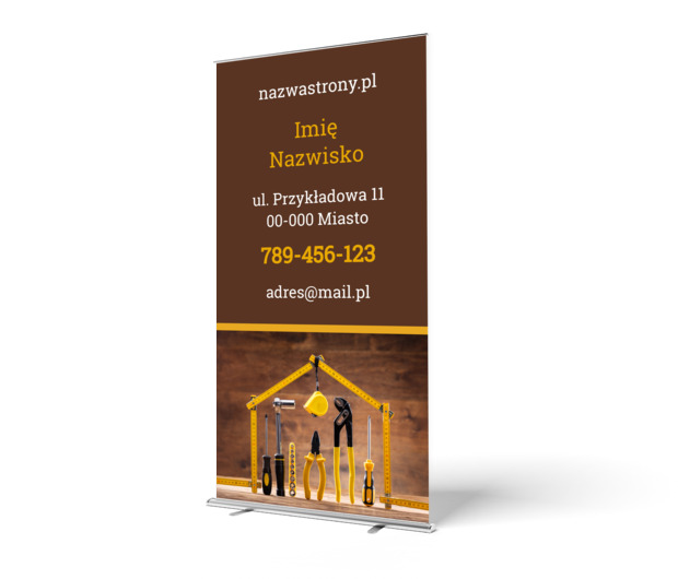 Estetyka, która się mocno wyróżnia, Budownictwo, Firma budowlana - Roll-up Netprint szablony online