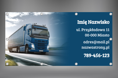 Taki baner budzi respekt, Transport, Transport Towarów - Banery Netprint