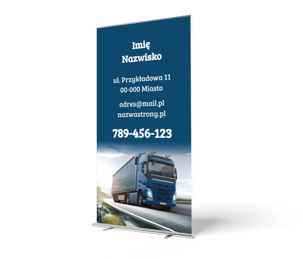 Najlepsza droga do sukcesu, Transport, Transport Towarów - Roll-up Netprint szablony online