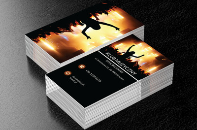 Bawiący się tłum, Rozrywka, Klub muzyczny - Wizytówki Netprint