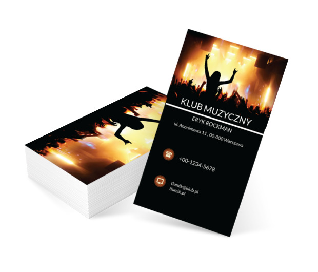 Bawiący się tłum, Rozrywka, Klub muzyczny - Wizytówki Netprint szablony online