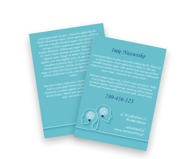 W pięknym, kojącym turkusie, Medycyna, Lekarz - Ulotki Netprint szablony online