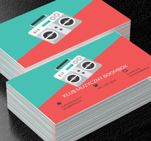 Grafika boombox`a, Rozrywka, Klub muzyczny - Wizytówki Netprint