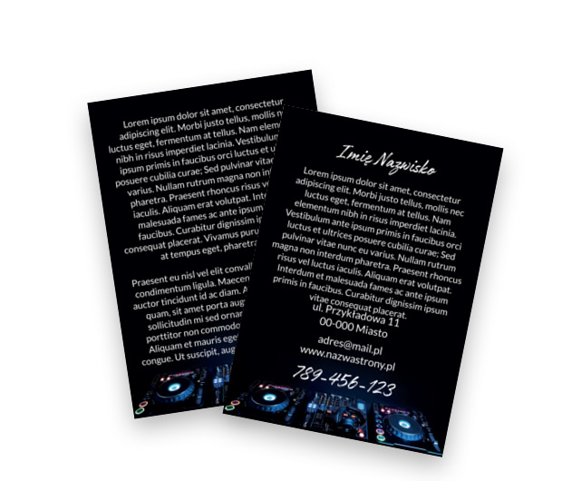 Noc, impreza i twoja konsola, Rozrywka, DJ - Ulotki Netprint szablony online