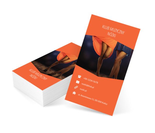 Nogi tancerek, Rozrywka, Klub muzyczny - Wizytówki Netprint szablony online