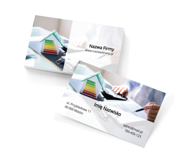 Zdobywasz dla klienta oszczędności, Budownictwo, Architektura - Wizytówki Netprint szablony online