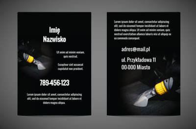 Czarne tło przykuwa uwagę, Usługi domowe, Firma Sprzątajaca - Ulotki Netprint