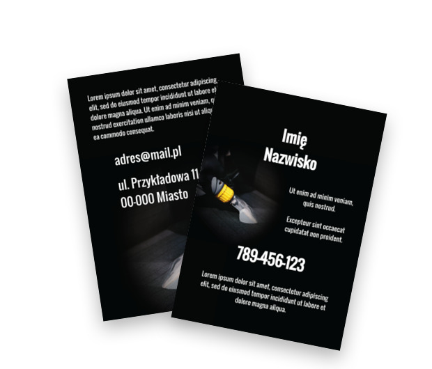 Czarne tło przykuwa uwagę, Usługi domowe, Firma Sprzątajaca - Ulotki Netprint szablony online