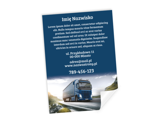 Ciężarówka w roli głównej, Transport, Transport towarów - Plakaty Netprint szablony online