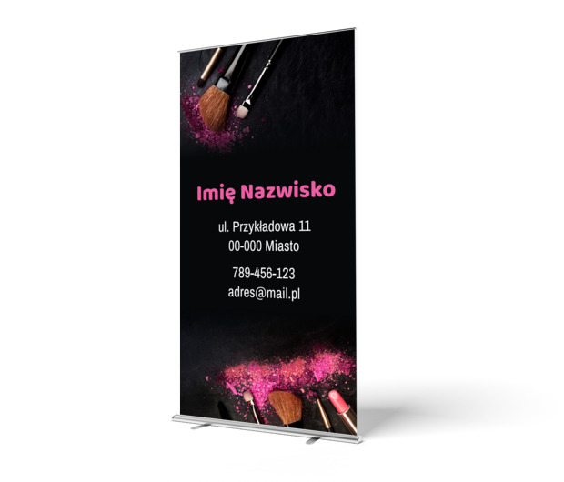 Skuteczna reklama z rozmachem, Zdrowie i uroda, Wizaż - Roll-up Netprint szablony online