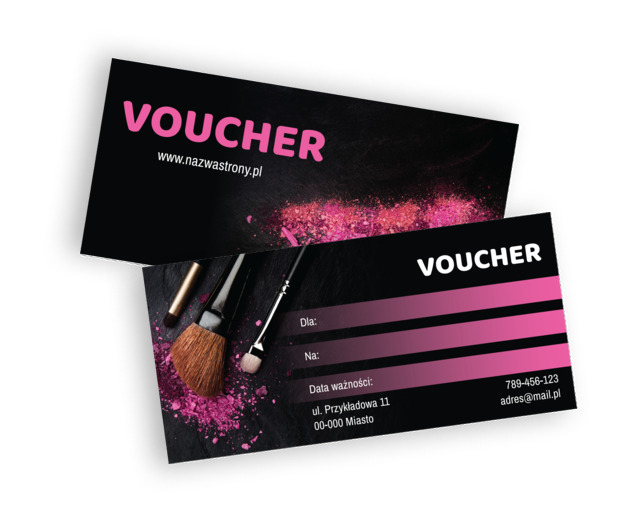 Reklama i prezent w jednym, Zdrowie i uroda, Wizaż - Vouchery Netprint szablony online