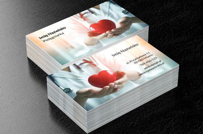 Z dbałości o serca, Medycyna, Służba zdrowia - Wizytówki Netprint