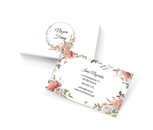 Kwiatowo zaproś klientów, Motywy, Roślinne - Wizytówki Netprint szablony online
