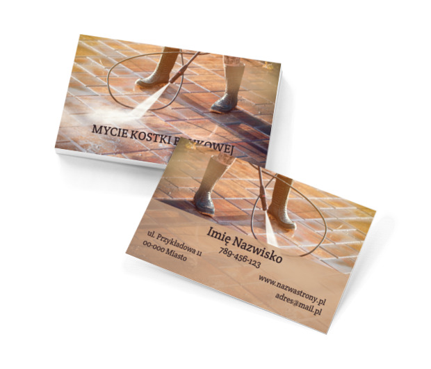 Potem zostaje tylko czystość, Usługi domowe, Firma sprzątająca - Wizytówki Netprint szablony online