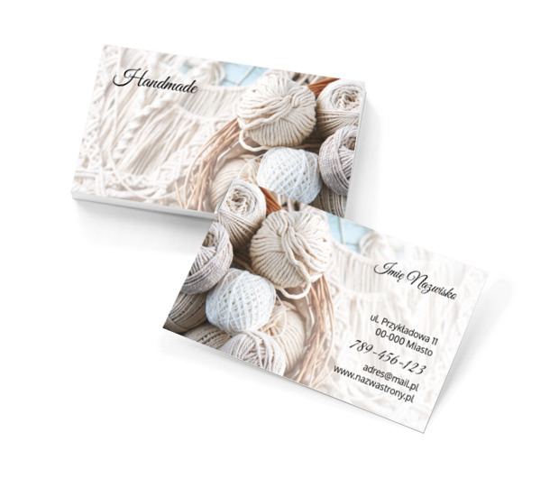 Klimatyczny hand made, Usługi domowe, Handmade - Wizytówki Netprint szablony online