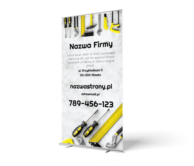 Jak reklama to z rozmachem, Budownictwo, Remont i wykończenia - Roll-up Netprint szablony online