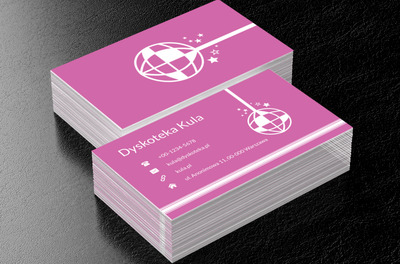 Wirująca kula, Rozrywka, Dyskoteka - Wizytówki Netprint