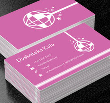 Wirująca kula, Rozrywka, Dyskoteka - Wizytówki Netprint