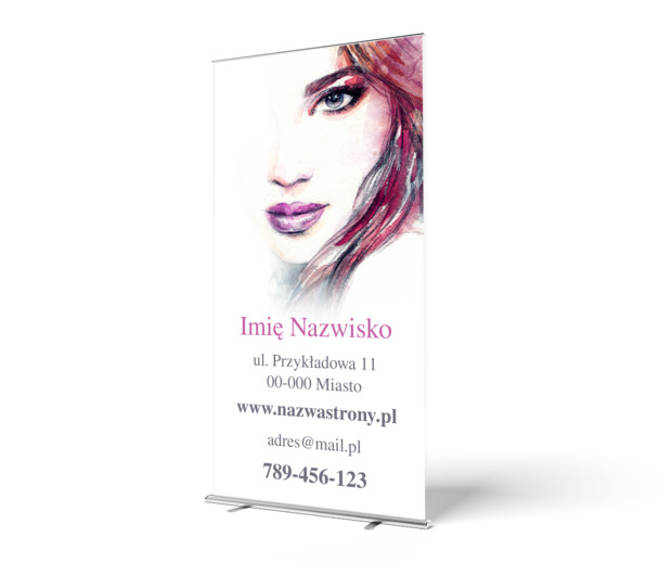 Pięknem zawsze przyciągniesz , Motywy, Glamour - Roll-up Netprint szablony online