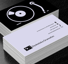 Gramofon z płytą, Rozrywka, Dyskoteka - Wizytówki Netprint