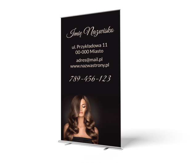 Profesjonalna reklama dla fachowca, Zdrowie i uroda, Salon fryzjerski - Roll-up Netprint szablony online