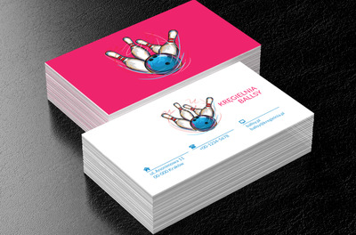 Kolorowe kręgle, Rozrywka, Kręgielnia - Wizytówki Netprint