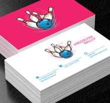 Kolorowe kręgle, Rozrywka, Kręgielnia - Wizytówki Netprint