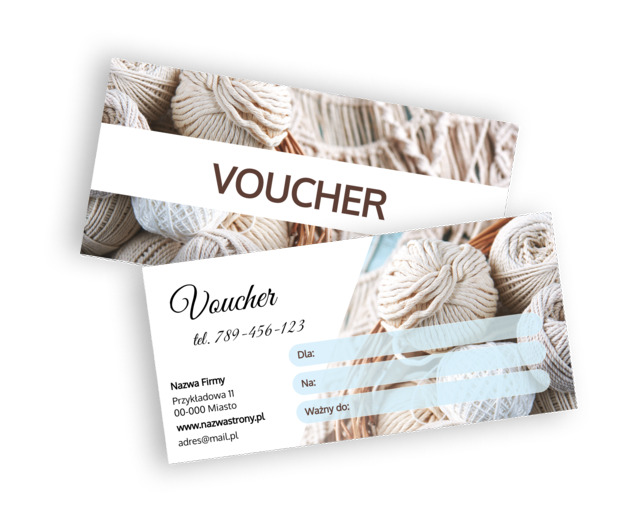 Przytulny podarunek, Usługi domowe, Handmade - Vouchery Netprint szablony online