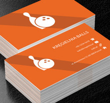 Kula bijąca kręgle, Rozrywka, Kręgielnia - Wizytówki Netprint