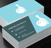 Biała kula do kręgli, Rozrywka, Kręgielnia - Wizytówki Netprint