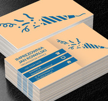 Monochromatyczna serpentyna, Rozrywka, Organizator imprez - Wizytówki Netprint